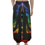 Seven Chakras Aura Print Lantern Pants