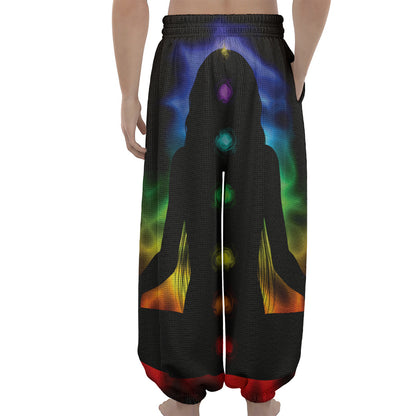 Seven Chakras Aura Print Lantern Pants