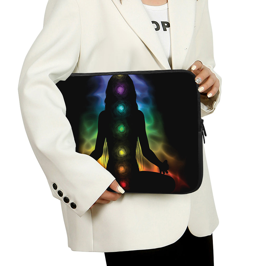 Seven Chakras Aura Print Laptop Sleeve