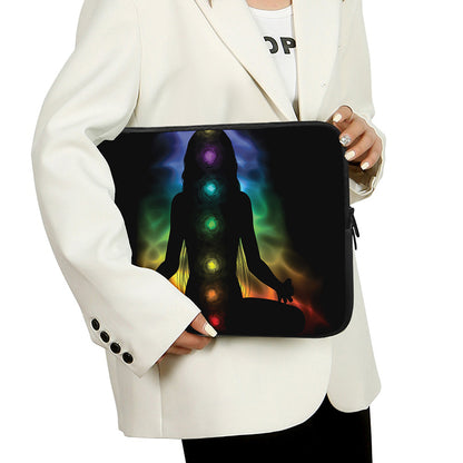 Seven Chakras Aura Print Laptop Sleeve