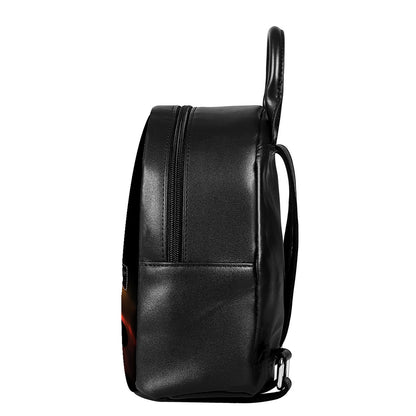 Seven Chakras Aura Print Leather Backpack