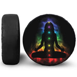 Seven Chakras Aura Print Leather Spare Tire Cover
