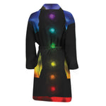 Seven Chakras Aura Print Men's Bathrobe