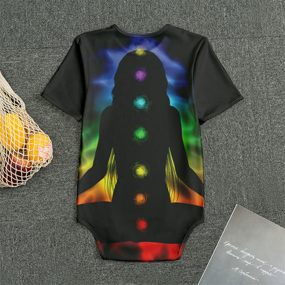 Seven Chakras Aura Print Men's Bodysuit