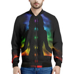 Seven Chakras Aura Print Men's Bomber Jacket
