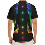 Seven Chakras Aura Print Men's Deep V-Neck Shirt