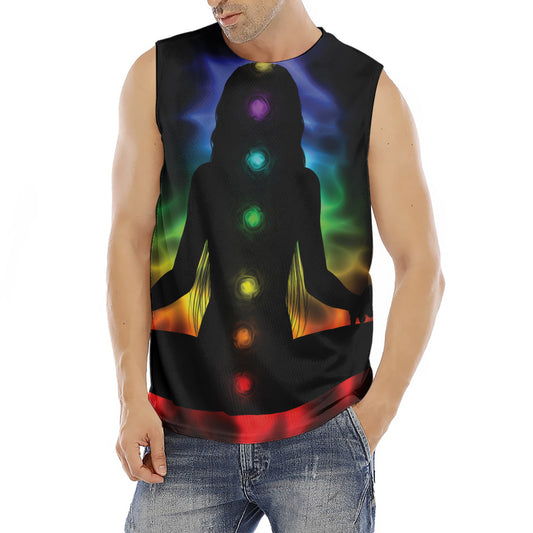 Seven Chakras Aura Print Men's Fitness Tank Top
