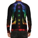 Seven Chakras Aura Print Men's Long Sleeve Rash Guard