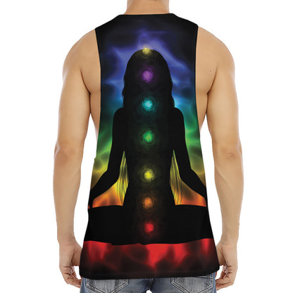 Seven Chakras Aura Print Men's Muscle Tank Top