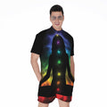 Seven Chakras Aura Print Men's Romper