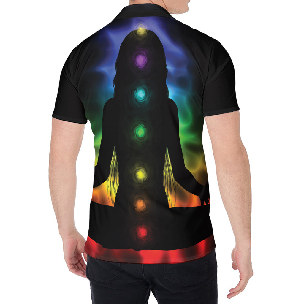 Seven Chakras Aura Print Men's Shirt