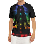 Seven Chakras Aura Print Men's Short Sleeve Rash Guard
