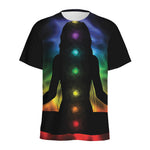 Seven Chakras Aura Print Men's Sports T-Shirt