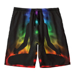 Seven Chakras Aura Print Men's Swim Trunks
