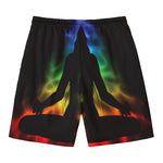 Seven Chakras Aura Print Men's Swim Trunks