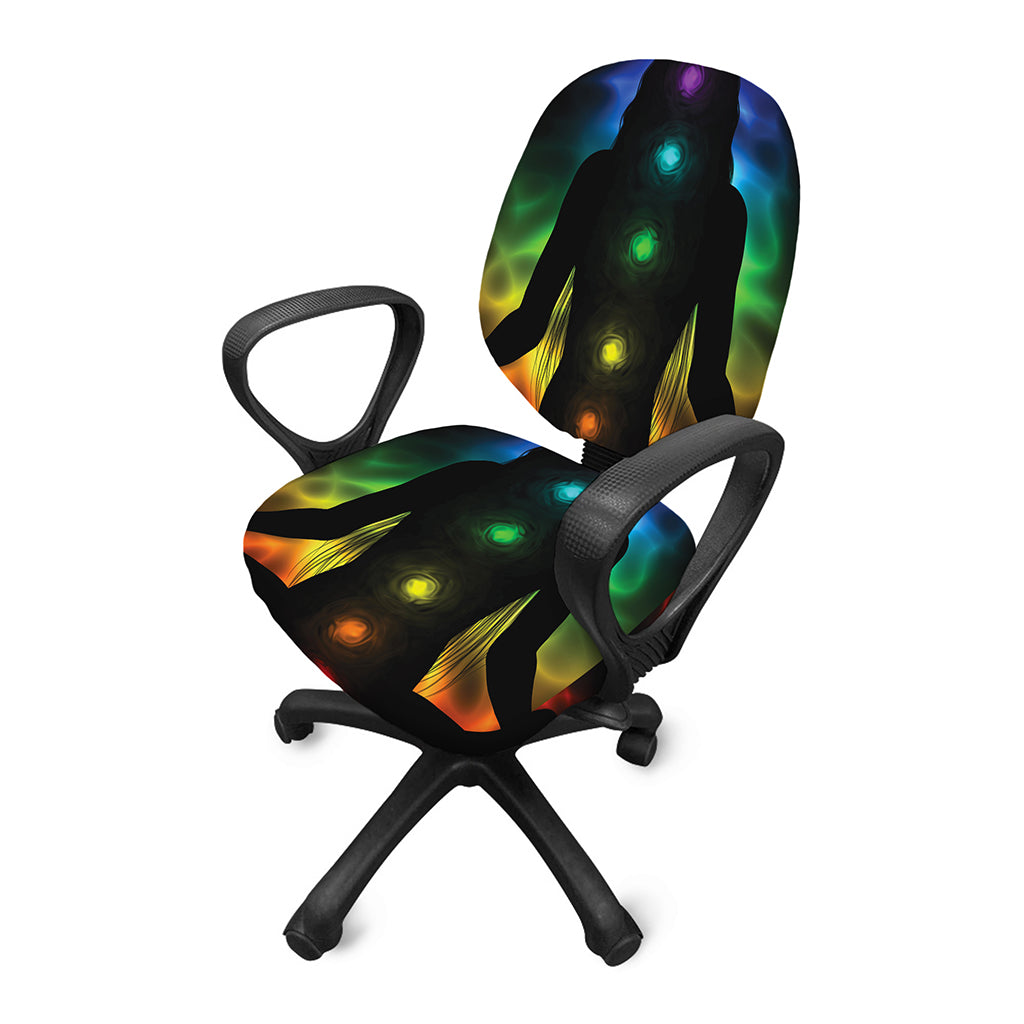 Seven Chakras Aura Print Office Chair Cover