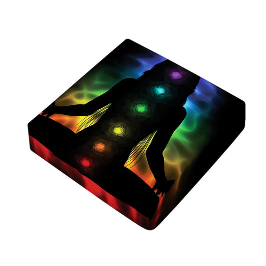 Seven Chakras Aura Print Outdoor Seat Cushion Cover