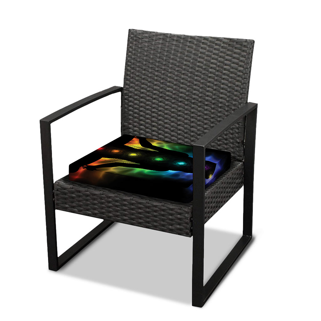 Seven Chakras Aura Print Outdoor Seat Cushion Cover
