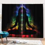 Seven Chakras Aura Print Pencil Pleat Curtains