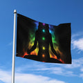 Seven Chakras Aura Print Polyester Flag