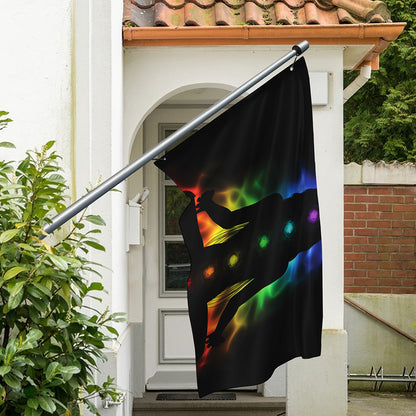 Seven Chakras Aura Print Polyester Flag