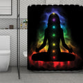 Seven Chakras Aura Print Polyester Shower Curtain