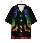 Seven Chakras Aura Print Rayon Hawaiian Shirt