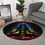 Seven Chakras Aura Print Round Rug