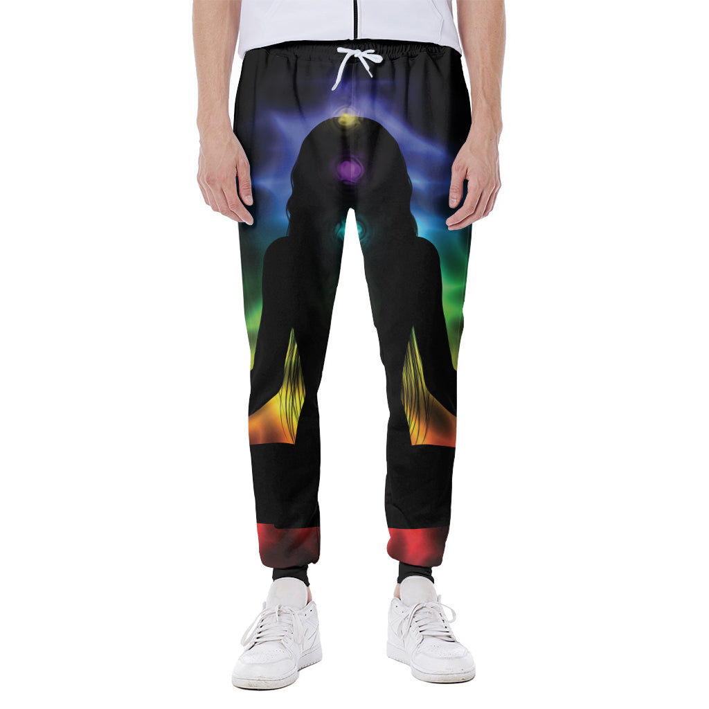 Seven Chakras Aura Print Scuba Joggers
