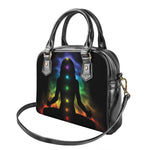 Seven Chakras Aura Print Shoulder Handbag