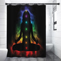 Seven Chakras Aura Print Shower Curtain