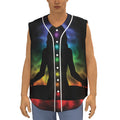 Seven Chakras Aura Print Sleeveless Baseball Jersey