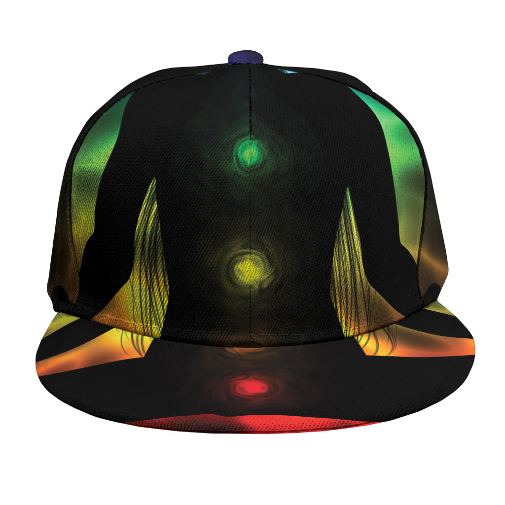 Seven Chakras Aura Print Snapback Cap