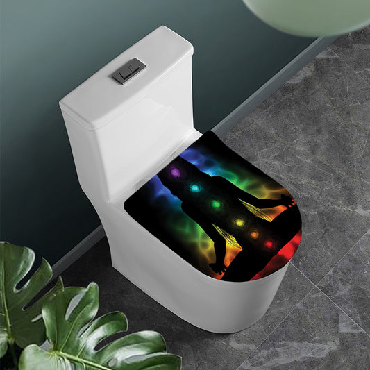 Seven Chakras Aura Print Toilet Lid Cover
