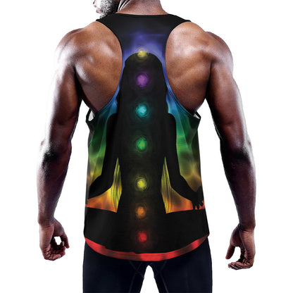 Seven Chakras Aura Print Training Tank Top