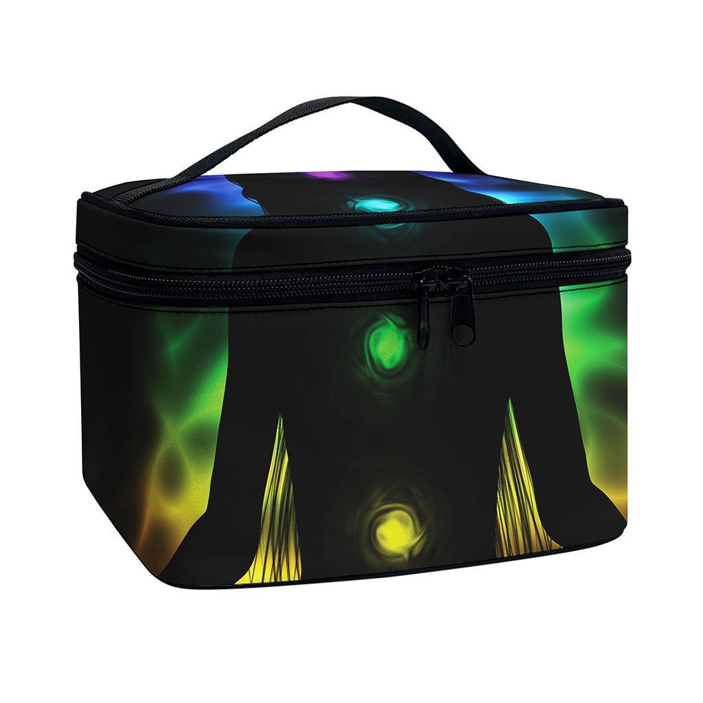 Seven Chakras Aura Print Travel Makeup Bag