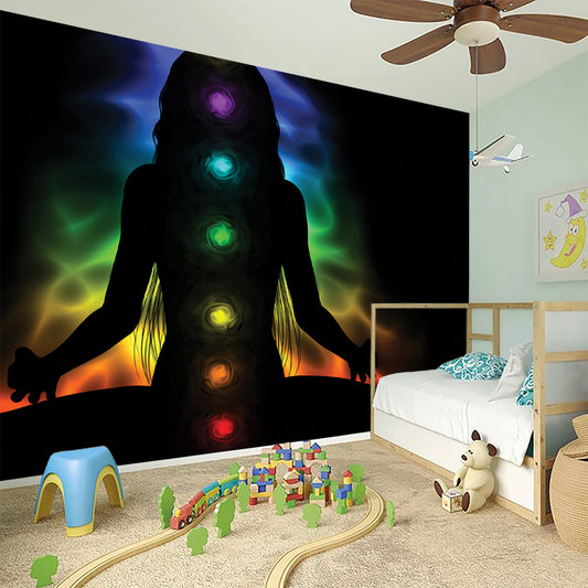 Seven Chakras Aura Print Wall Sticker