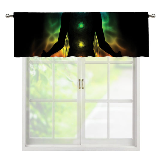 Seven Chakras Aura Print Window Valance