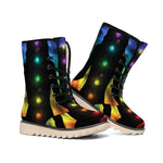 Seven Chakras Aura Print Winter Boots