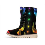 Seven Chakras Aura Print Winter Boots