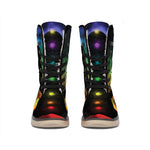 Seven Chakras Aura Print Winter Boots