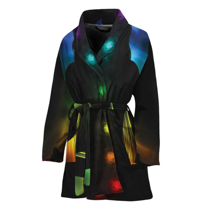 Seven Chakras Aura Print Women's Bathrobe