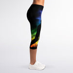 Seven Chakras Aura Print Women's Capri Leggings