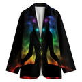 Seven Chakras Aura Print Women's Cotton Blazer