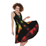 Seven Chakras Aura Print Women's Sleeveless Dress