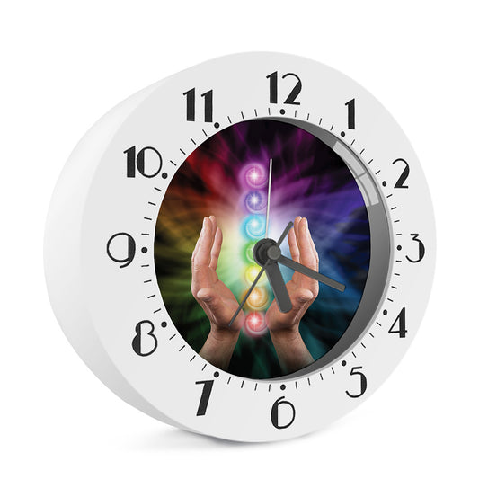 Seven Chakras Energy Print Alarm Clock