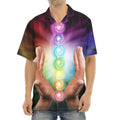 Seven Chakras Energy Print Aloha Shirt