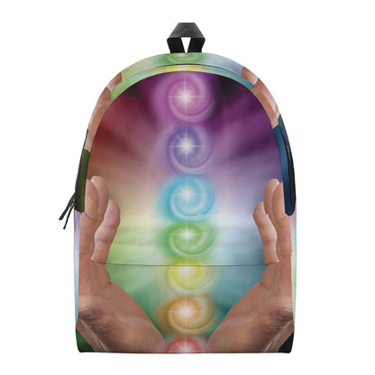 Seven Chakras Energy Print Backpack