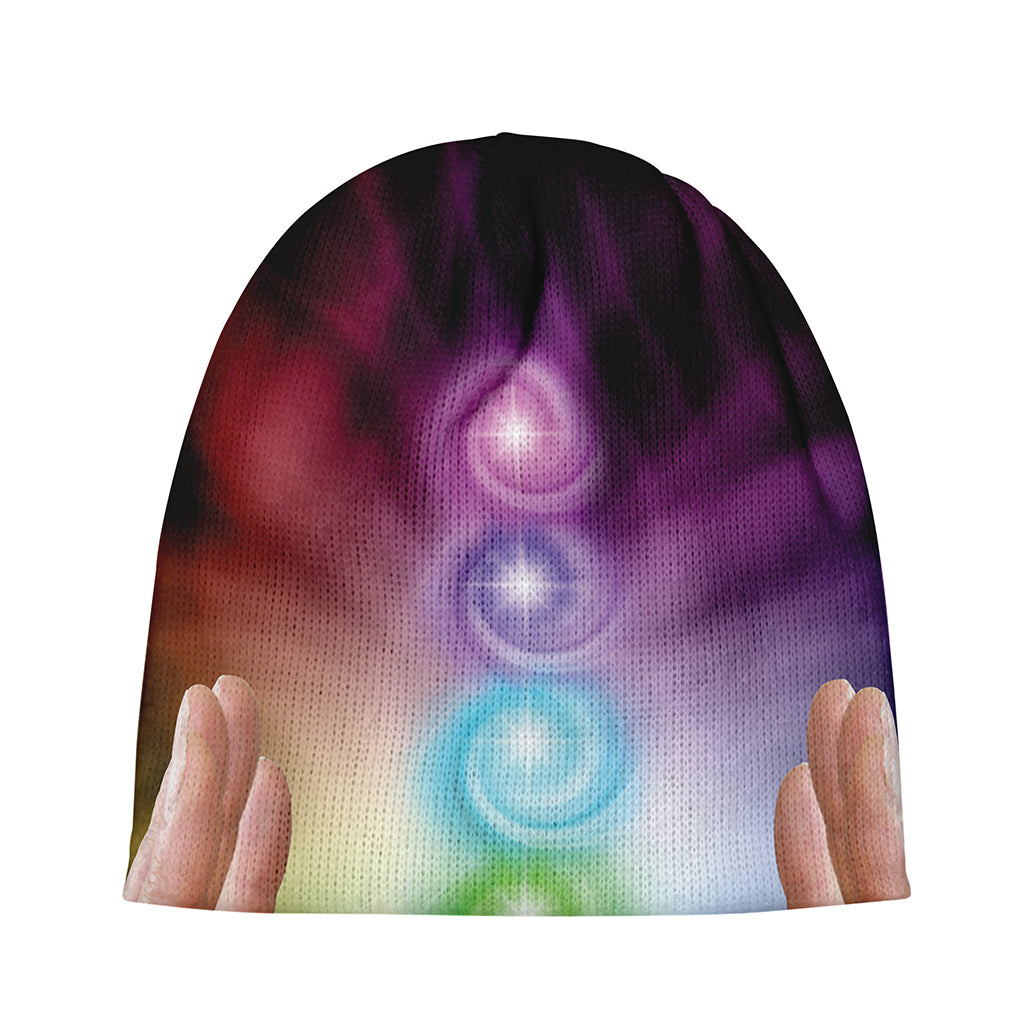 Seven Chakras Energy Print Beanie