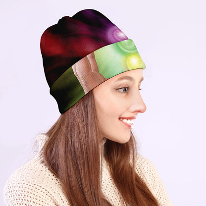 Seven Chakras Energy Print Beanie